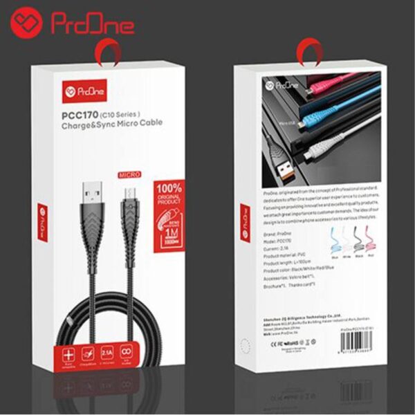 کابل میکرو پرووان مدل PROONE PCC170 C10 MICRO USB