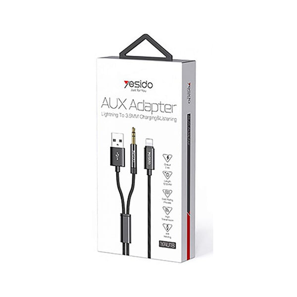 کابل AUX آیفون یسیدو مدل YESIDO YAU18 Lightning To AUX