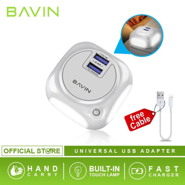 شارژر دیواری با کابل MICRO USB باوین مدل BAVIN PC517Y