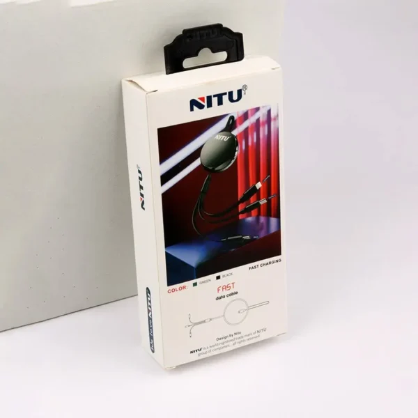 کابل 3 سر میکرو و تایپ سی و آیفون نیتو مدل NITU NT-UC090 3 in 1