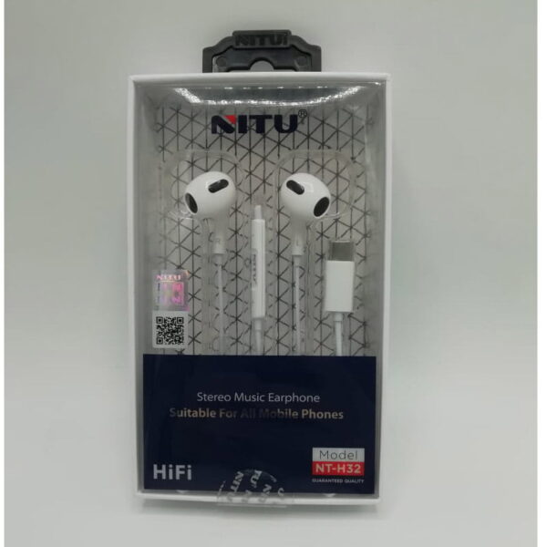 هندزفری سیم دار تایپ سی نیتو مدل NITU NT-H32