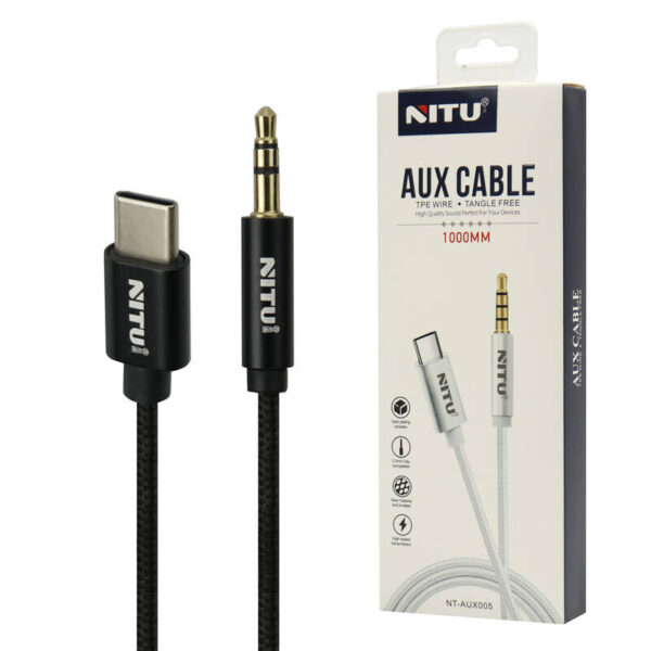 کابل Aux تایپ سی نیتو مدل NITU NT-AUX005