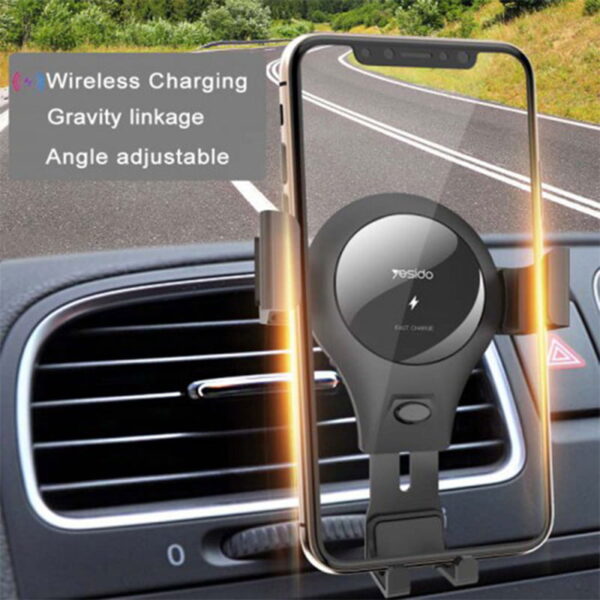 هولدر و شارژر وایرلس یسیدو مدل YESIDO C45 Wireless Charger Holder
