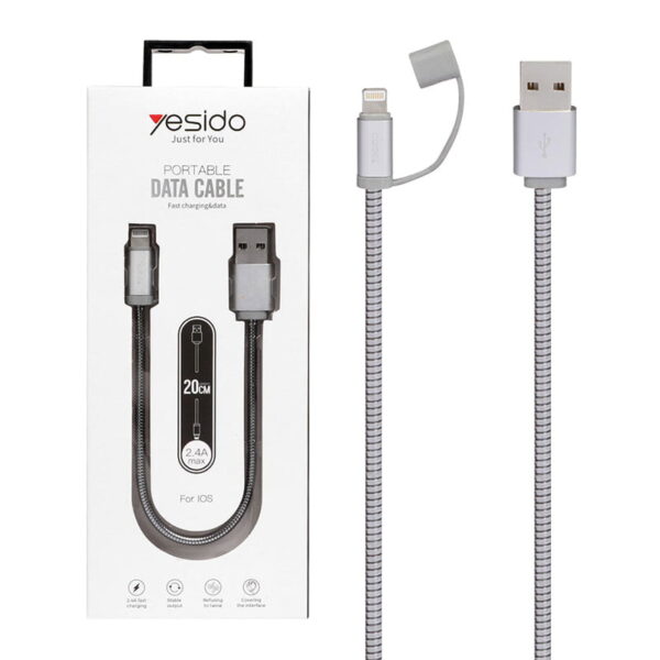کابل پاور بانکی آیفون یسیدو مدل YESIDO CA-T1 Lightning