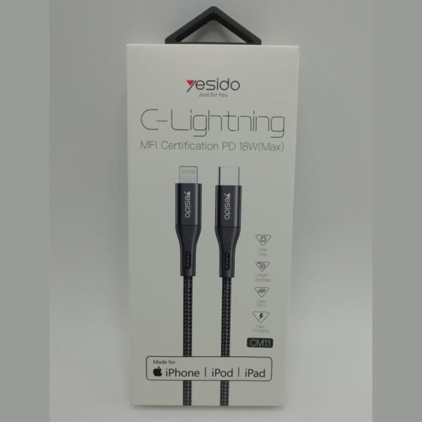 کابل تایپ سی به آیفون یسیدو مدل YESIDO CM11 Type C to Lightning MFI
