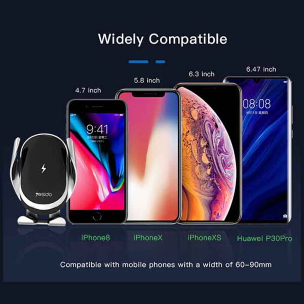 هولدر و شارژر وایرلس یسیدو مدل YESIDO C78 Wireless Charger Holder