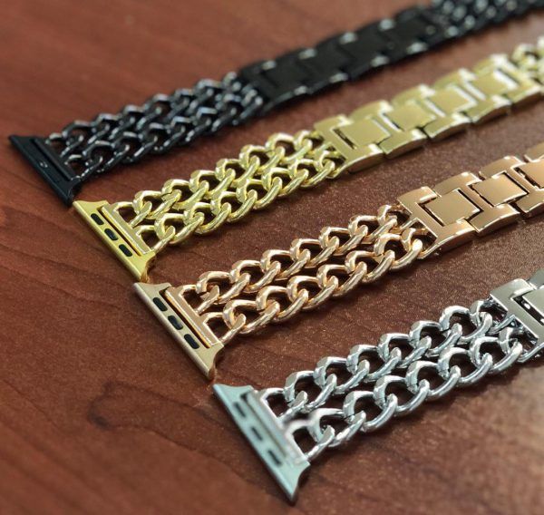 بند فلزی طرح زنجیر اپل واچ مدل Apple Watch 42 , 44 , 45 mm  EverSnows