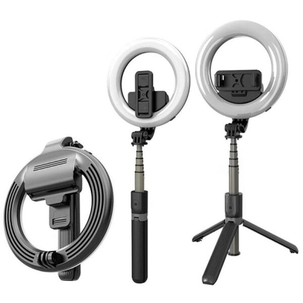 رینگ لایت با سه پایه نگهدارنده موبایل یسیدو مدل YESIDO SF12 Ring Light