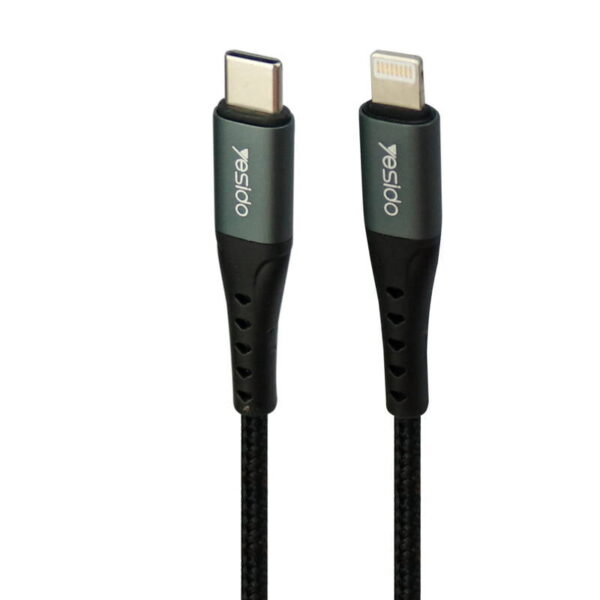 کابل 2 متری تایپ سی به آیفون یسیدو مدل YESIDO CA65 Type C to Lightning