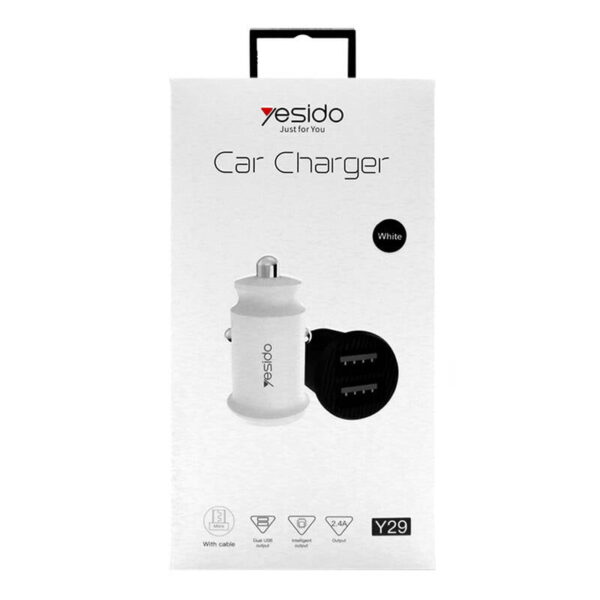 شارژر فندکی با کابل میکرو یسیدو مدل YESIDO Y29