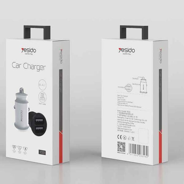 شارژر فندکی با کابل میکرو یسیدو مدل YESIDO Y29