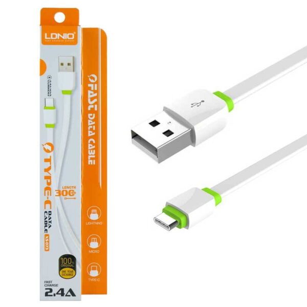 کابل پاور بانکی تایپ سی الدینیو مدل LDNIO XS-073 TYPE C