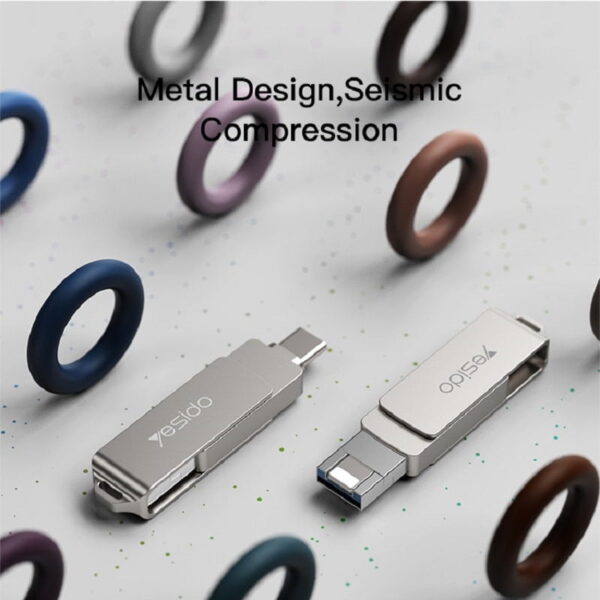 مبدل و‌ فلش مموری 64 گیگابایت یسیدو مدل YESIDO FL12 64GB Flash Drive