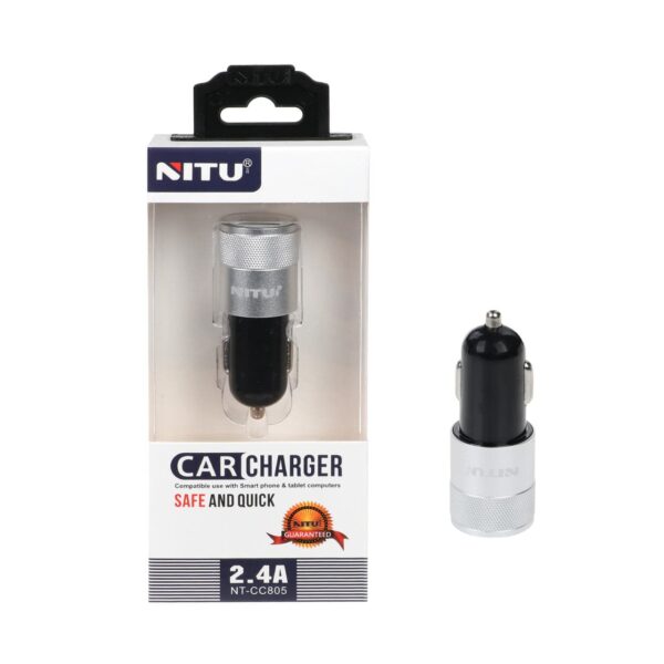 شارژر فندکی 2 پورت نیتو مدل NITU NT-CC805
