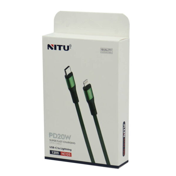 کابل تایپ سی به آیفون نیتو مدل NITU NC125 Lightning