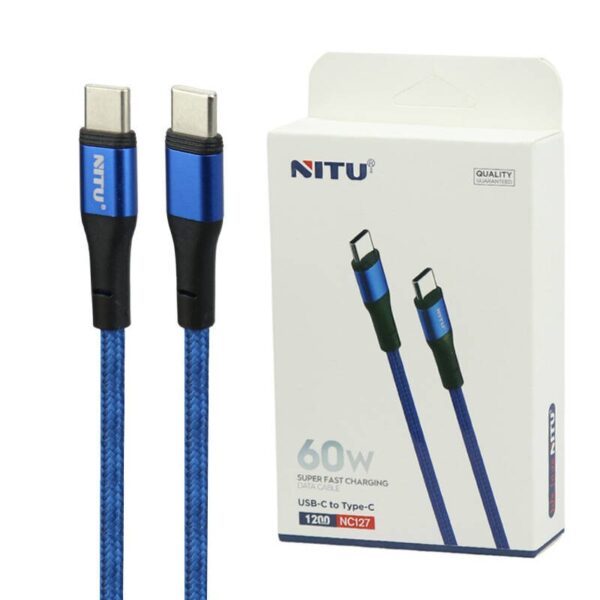 کابل تایپ سی به تایپ سی نیتو مدل NITU NC127 Type-C to Type-C