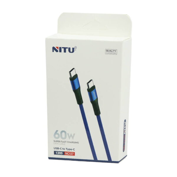 کابل تایپ سی به تایپ سی نیتو مدل NITU NC127 Type-C to Type-C