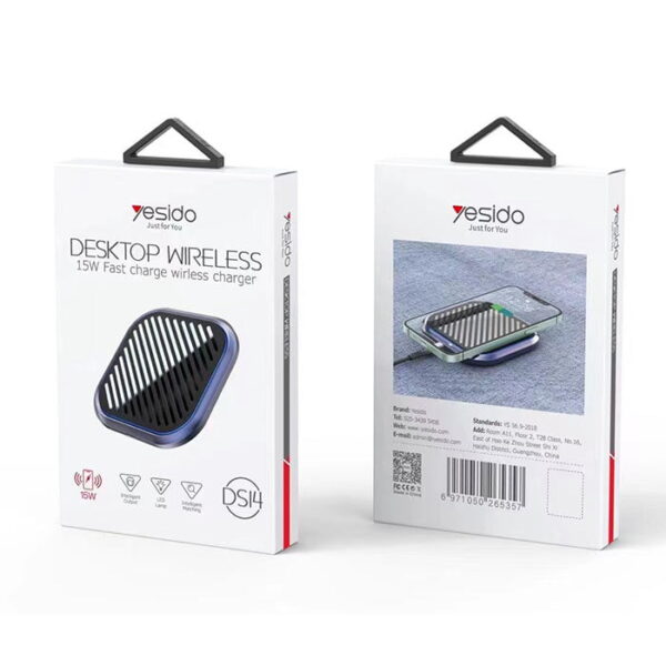 شارژر وایرلس 15 واتی یسیدو مدل YESIDO DS14 DESKTOP WIRELESS