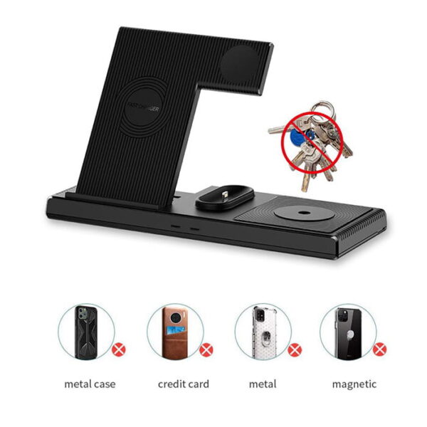 شارژر وایرلس گوشی و اپل واچ و ایرپاد یسیدو مدل YESIDO DS13 WIRELESS CHARGER 18W