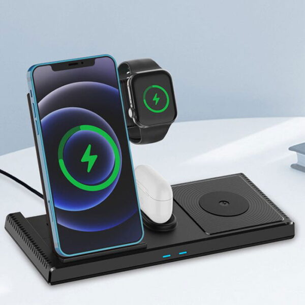 شارژر وایرلس گوشی و اپل واچ و ایرپاد یسیدو مدل YESIDO DS13 WIRELESS CHARGER 18W