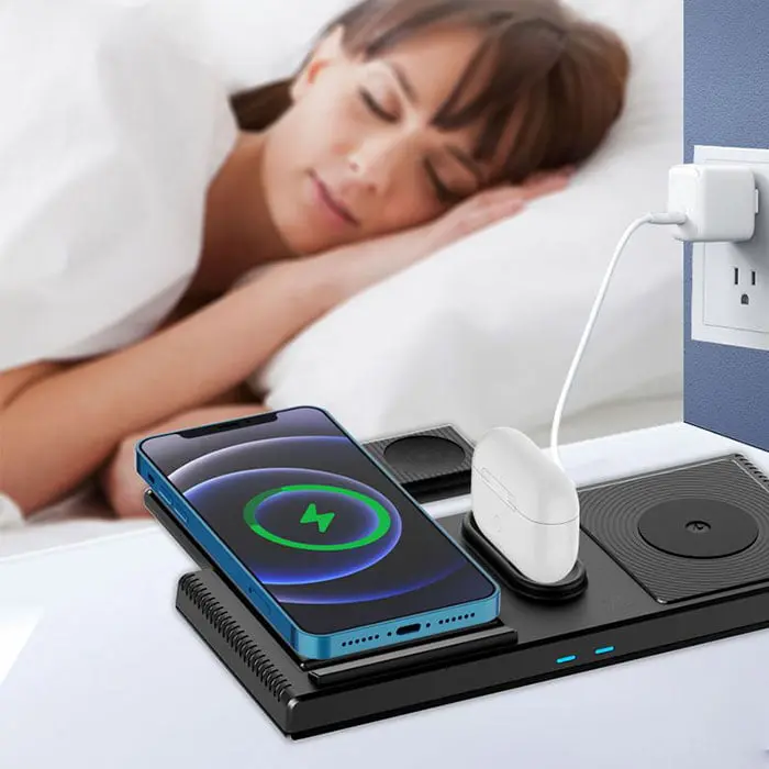 شارژر وایرلس گوشی و اپل واچ و ایرپاد یسیدو مدل YESIDO DS13 WIRELESS CHARGER 18W