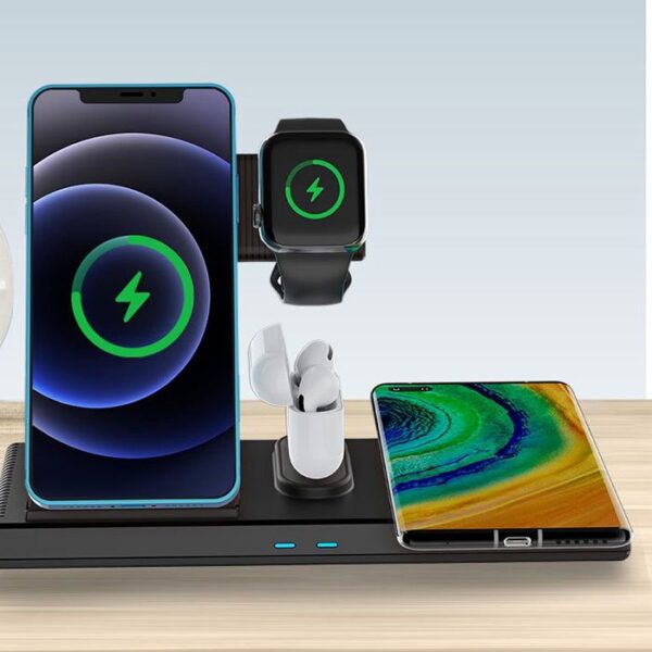 شارژر وایرلس گوشی و اپل واچ و ایرپاد یسیدو مدل YESIDO DS13 WIRELESS CHARGER 18W