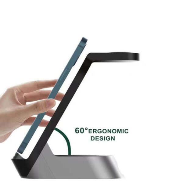 شارژر وایرلس فست شارژ گوشی و اپل واچ و ایرپاد گرین GREEN 4in1 Fast Wireless Charger 15W