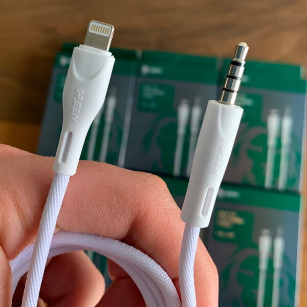 کابل تبدیل AUX به لایتنینگ گرین مدل GREEN AUX to Lightning