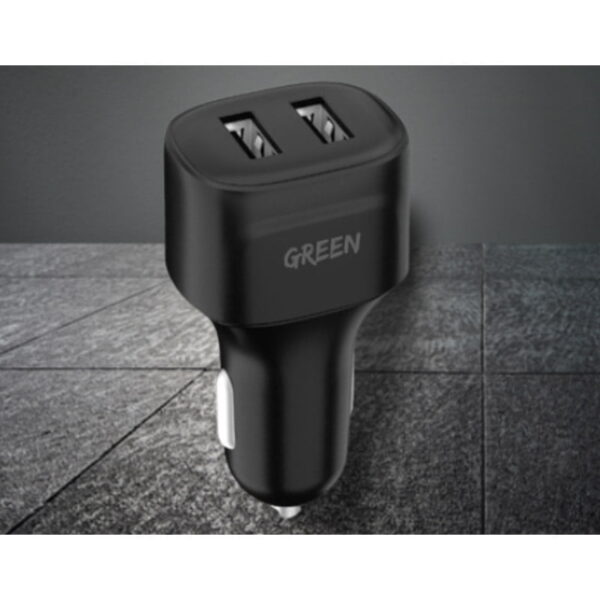 شارژر فندکی 12 وات گرین مدل GREEN LION 12W COMPACT CAR CHARGER