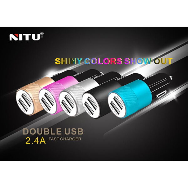 شارژر فندکی 2 پورت نیتو مدل NITU NT-CC805