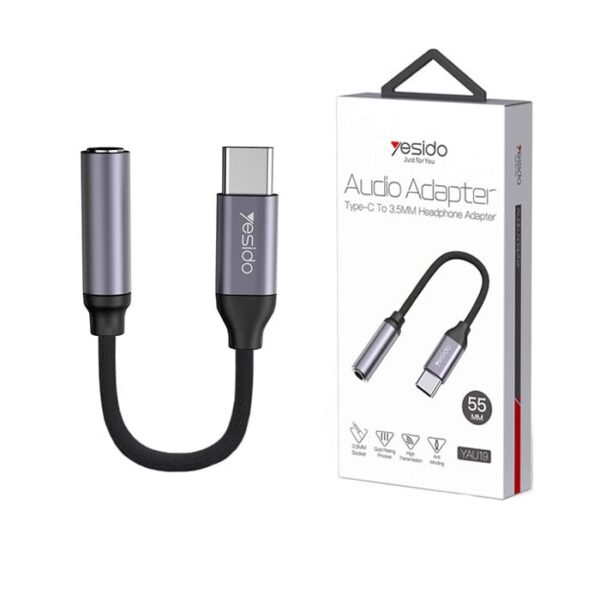 مبدل Aux تایپ سی یسیدو مدل YESIDO YAU19