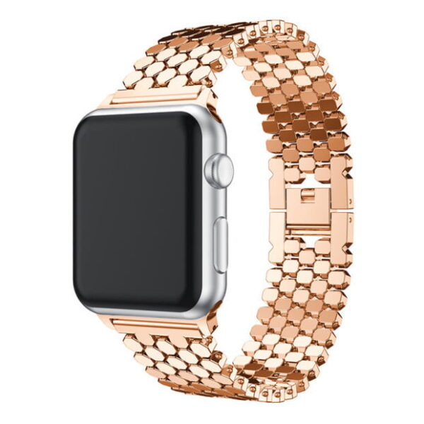 بند فلزی اپل واچ مدل پولک ماهی Apple Watch Fish Scale Band 42/44/45mm