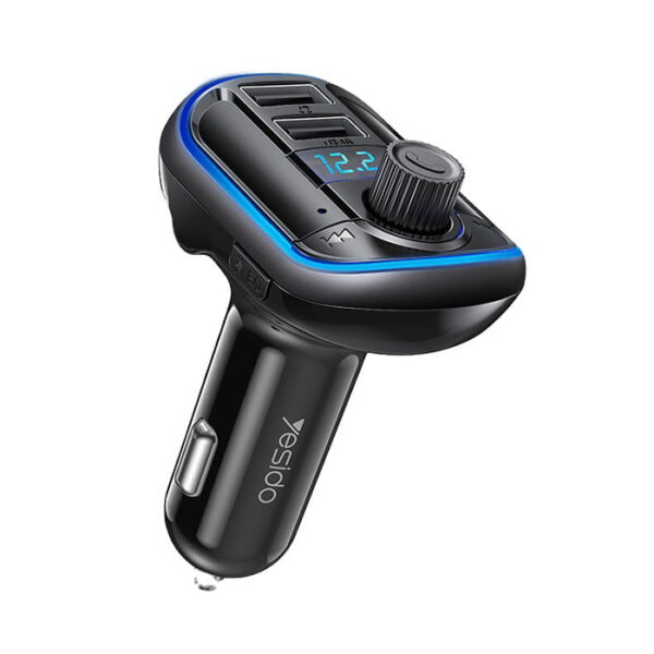 شارژر فندکی و اف ام پلیر یسیدو مدل YESIDO Y44 FM Transmitter Car Charger