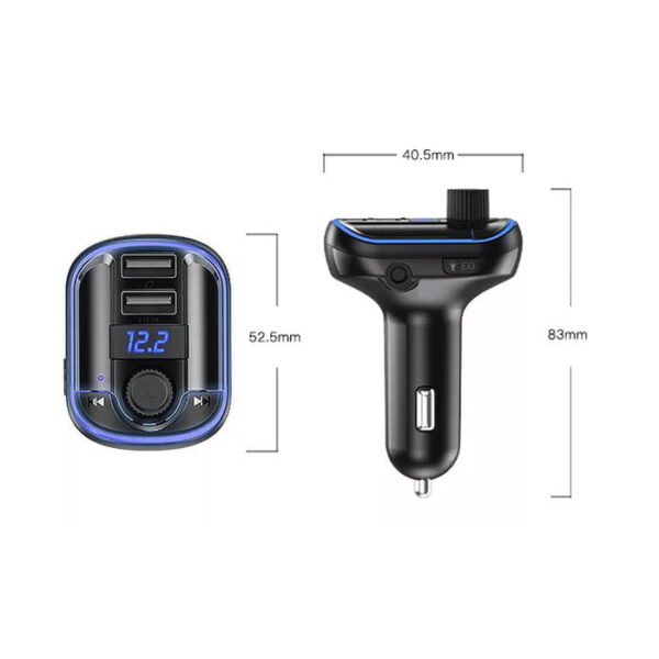 شارژر فندکی و اف ام پلیر یسیدو مدل YESIDO Y44 FM Transmitter Car Charger
