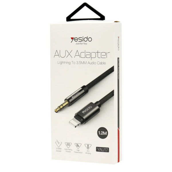 کابل تبدیل AUX به لایتنینگ یسیدو مدل YESIDO YAU17 AUX to Lightning