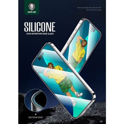 محافظ صفحه نمایش گوشی آیفون 14 پرو مدل GREEN SILICON PLUS Iphone 14 Pro Screen Protector