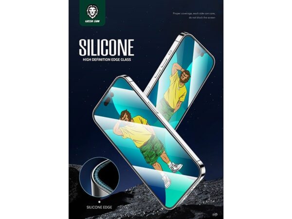 محافظ صفحه نمایش گوشی آیفون 14 پرو مدل GREEN SILICON PLUS Iphone 14 Pro Screen Protector
