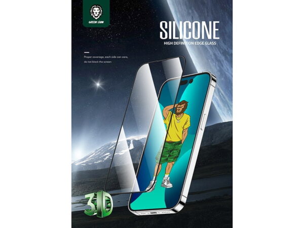 محافظ صفحه نمایش گوشی آیفون 14 پرو مدل GREEN SILICON PLUS Iphone 14 Pro Screen Protector