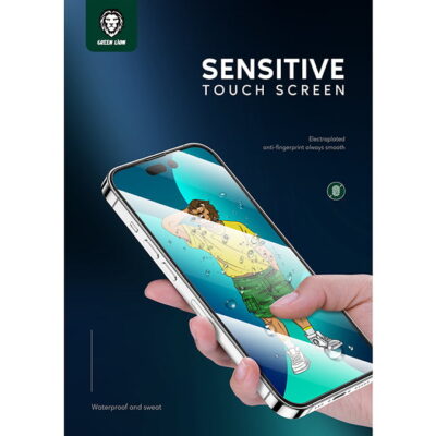 محافظ صفحه نمایش گوشی آیفون 14 پرو مدل GREEN SILICON PLUS Iphone 14 Pro Screen Protector