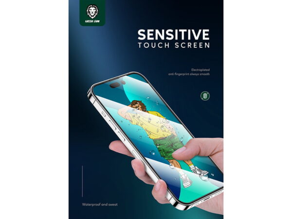 محافظ صفحه نمایش گوشی آیفون 14 پرو مدل GREEN SILICON PLUS Iphone 14 Pro Screen Protector