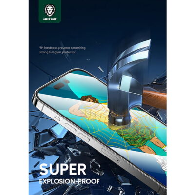 محافظ صفحه نمایش گوشی آیفون 14 پرو مدل GREEN SILICON PLUS Iphone 14 Pro Screen Protector