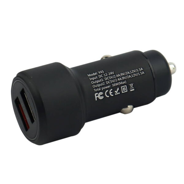 شارژر فندکی فست شارژ یسیدو مدل YESIDO Y43 CAR CHARGER 36W