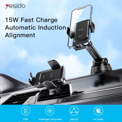 هولدر شارژ وایرلس فست یسیدو مدل YESIDO C188 Wireless Fast Charging Holder