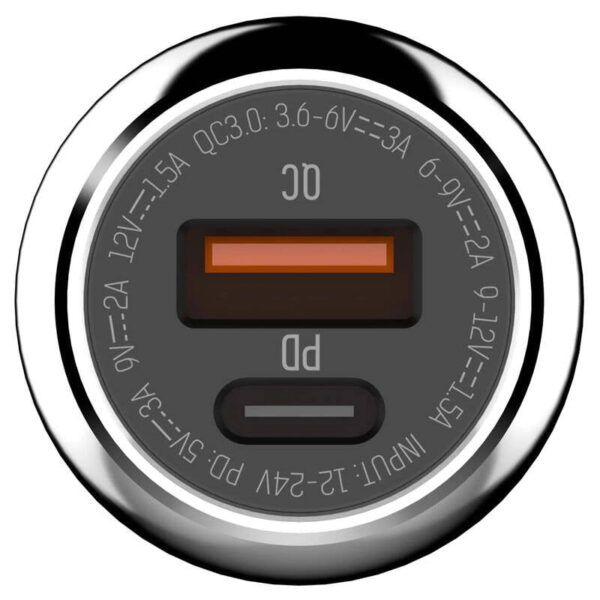 شارژر فندکی فست الدینیو همراه با کابل تایپسی مدل LDNIO C1 Car Charger 38W