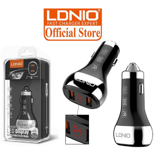 شارژر ماشینی فندکی الدینیو تایپسی Ldnio Car Charger c2