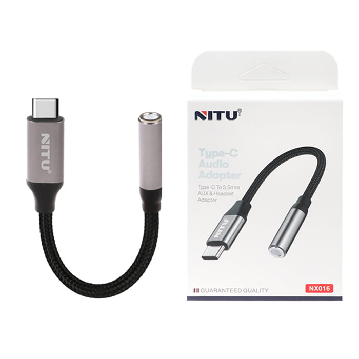 تبدیل Nitu NX016 Type-C to AUX 10cm