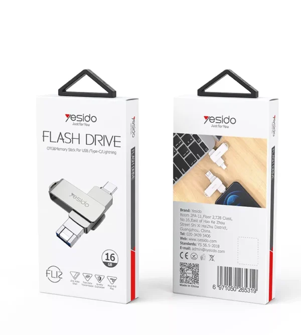 مبدل و‌ فلش مموری 64 گیگابایت یسیدو مدل YESIDO FL12 64GB Flash Drive