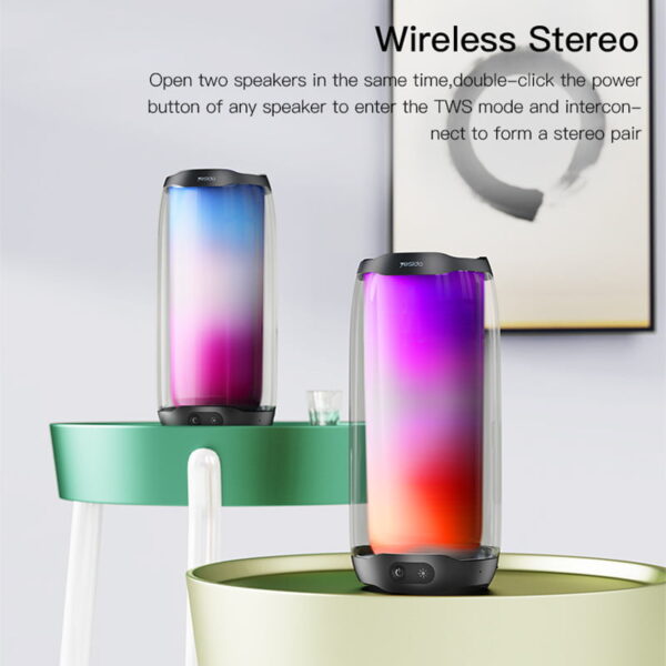 اسپیکر با لامپ نوری یسیدو مدل YESIDO YSW09 RGB SPEAKER