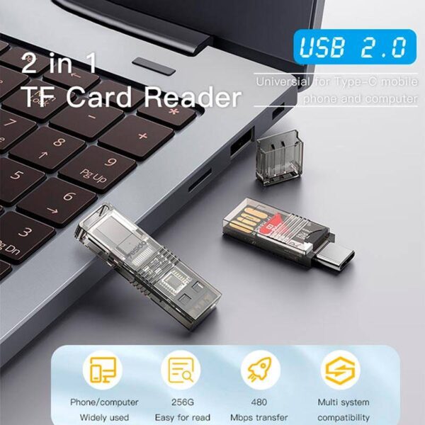 رم ریدر تایپ سی یسیدو مدل YESIDO GS21 TYPE-C CARD READER