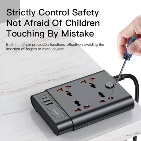 هاب شارژر و چند راهی برق یسیدو مدل YESIDO MC11 POWER SOCKET